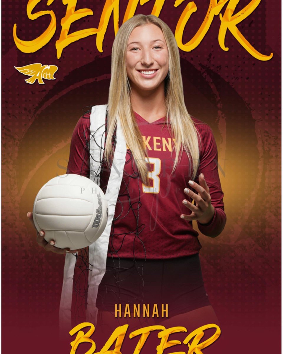 Hannah Baier, is a DS/ outside hitter for the Hawkettes and is our 1st Senior Spotlight!! 
Get to know Hannah:
Snack: 🍿 
Coffee shop/ restaurant:
Smokey Row☕️
Store: Altered State🛍
Color scheme: purple and white 💜🤍
She will attend Iowa State for track and field and business!