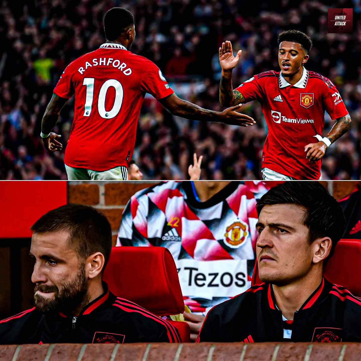 unitedattackID's tweet photo. Maguire &amp; Shaw, tergeser dari tempat utama di skuad Manchester United, berhasil masuk skuad timnas Inggris. 
 
Rashford &amp; Sancho andalan di lini depan Manchester United, gagal masuk skuad timnas Inggris. 
 
That's football. #MUFC #UnitedAttack https://t.co/qurWGCiEnc