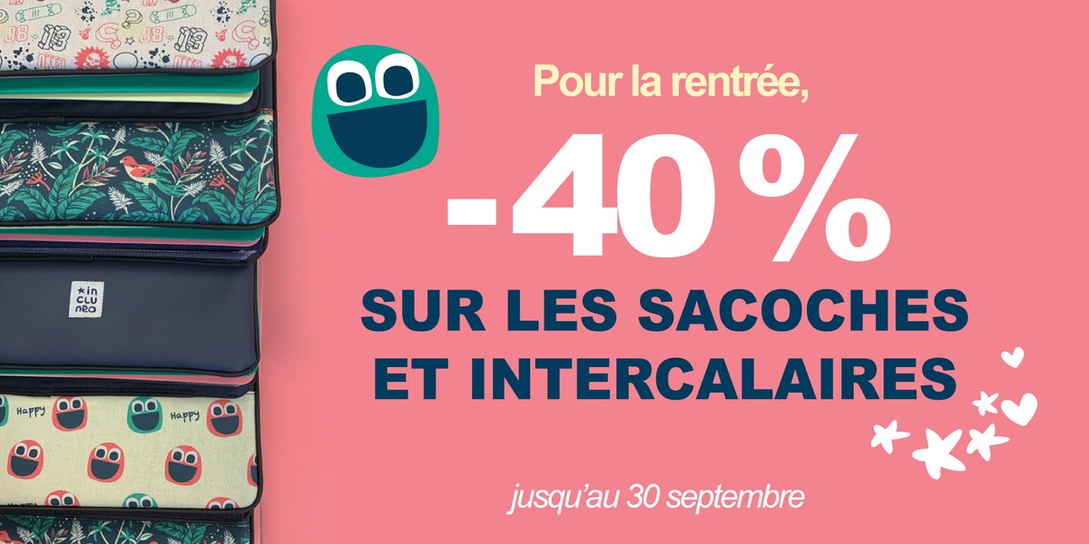 inclunea's tweet photo. [PROMOS] 
La rentrée est arrivée ! 🖍️ Et pour cette occasion, on vous fait profiter de prix réduits sur la boutique d'Inclunéa !!!
De quoi commencer l'année bien équipé ! 🎒

#promos #caa #troublesdulangage #autisme #tsa #trisomie #aphasie #deficienceintellectuelle https://t.co/D0xjIwY4Ec