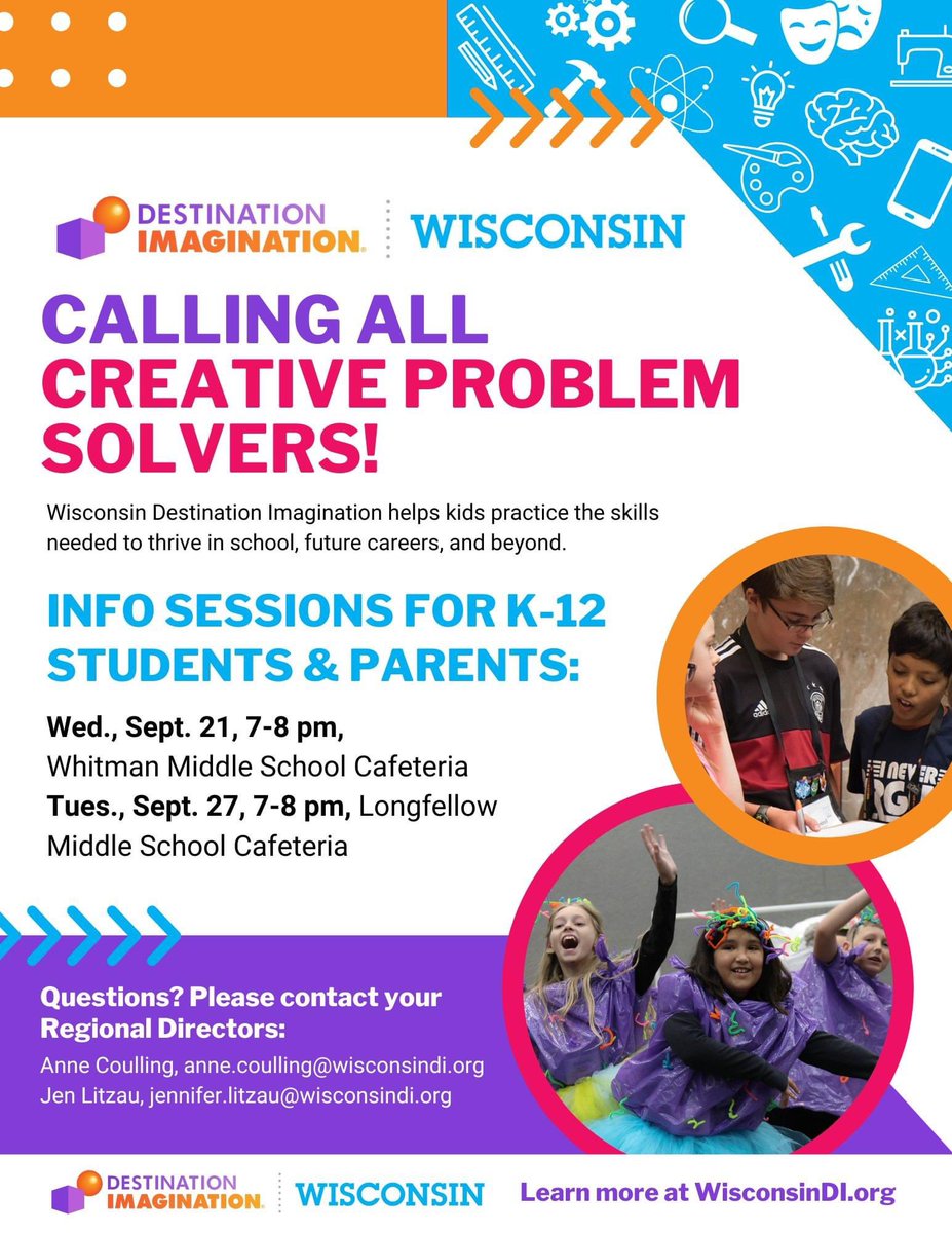 We’re hosting two interactive info sessions for Tosa students in grades K-12 and their parents/caregivers. Come learn about the transformative DI experience, and bring a friend!