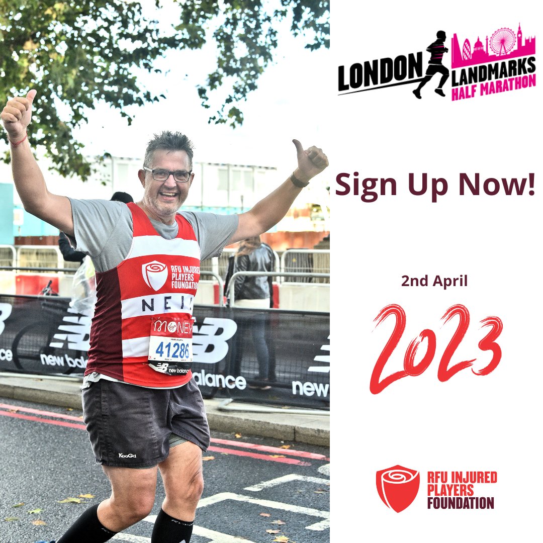 Sign up now & join the #rugbyrunners team taking on the @LLHalf challenge, whilst raising funds for players with life changing injuries. Sign up here ➡️ bit.ly/3RDtFNy #IPF #rugbyrunners #LLHM2023