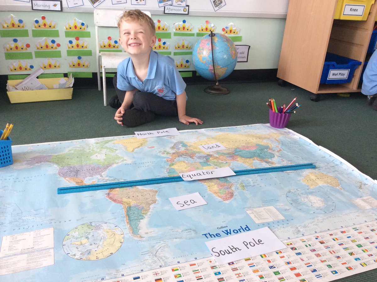 AppleySaintsCE's tweet photo. #ABASY1 enjoyed starting their geography unit today! #ABASgeo @WN6_Mums @FriendsPrimary https://t.co/eApd5cKOfE
