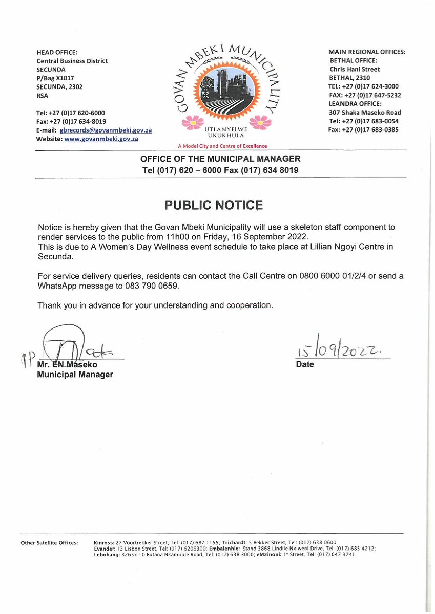 GOVAN MBEKI MUNICIPALITY tweet media