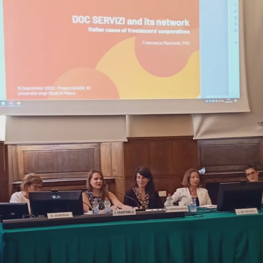 Fo_Elettrica's tweet photo. The first final event of the ERC #projectSHARE: “Emerging forms of solidarity in #cooperatives” is dedicated to the experiences of @docservizi, @SmartBe_fr and Indycube #freelancerscoops @LaStatale @annalisa_murgia https://t.co/K6VKqvCYH8