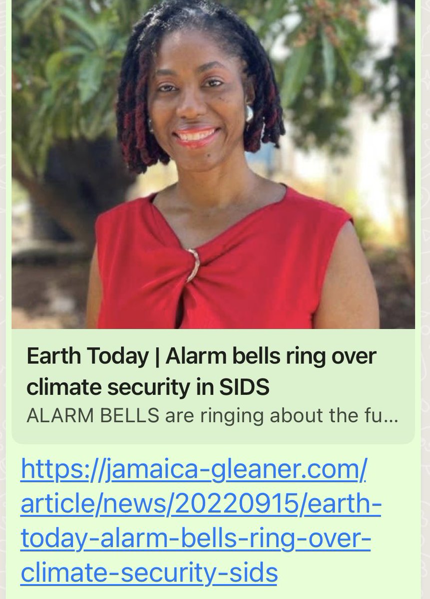 Rising emission rates continue to pose a survival threat to Jamaica and other islands…. jamaica-gleaner.com/article/news/2… @Petchary <a href="/WillieRaynor/">Petre WilliamsRaynor</a> <a href="/changecommunic1/">CHANGECommunications</a>