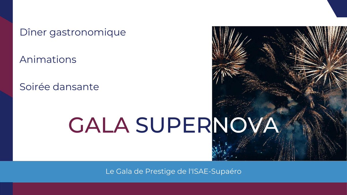 galasupernova's tweet photo. 📢 Un nouveau départ pour le Gala Supernova de l’@ISAE_officiel ! 

Pour cette nouvelle édition 2022, il va avoir quelques changements 😮

On vous dit tout ici 👇👇👇 https://t.co/Qj379LDtQe
