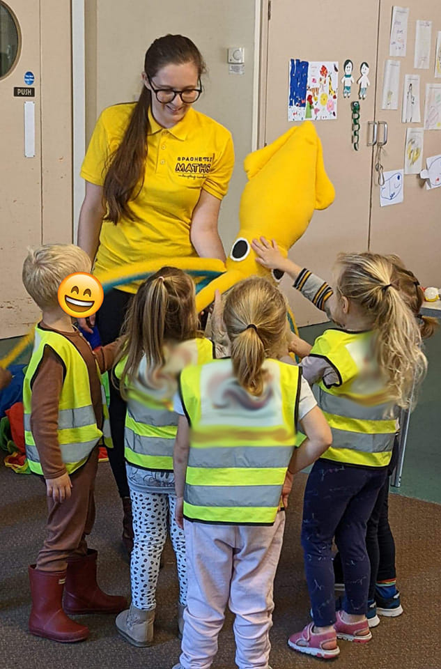 Spaghetti Squid loved meeting the children in our Pre-school session at Shipley Baptist Church this week 🦑