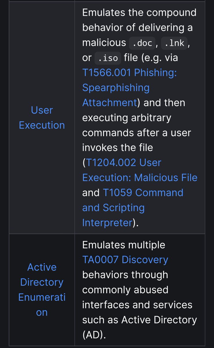 Really excited to release this one 💜

Focus was on easy to develop + execute + learn from adversary emulation plans that target specific defensive challenges 🎯