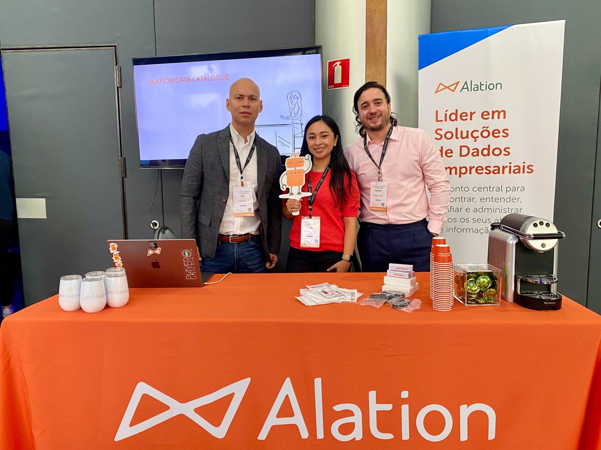 Alation's tweet photo. π§π· It was Alation's first time at #CDAOBrazil, and we had an amazing time!
Thanks to everyone that was able to #VisitAlation at our booth, and learn how we help orgs drive #DataCulture.
Didn't catch us there? See the #AlationDifference for yourself: https://t.co/Vz579rI0Ts https://t.co/l57zteYOQa
