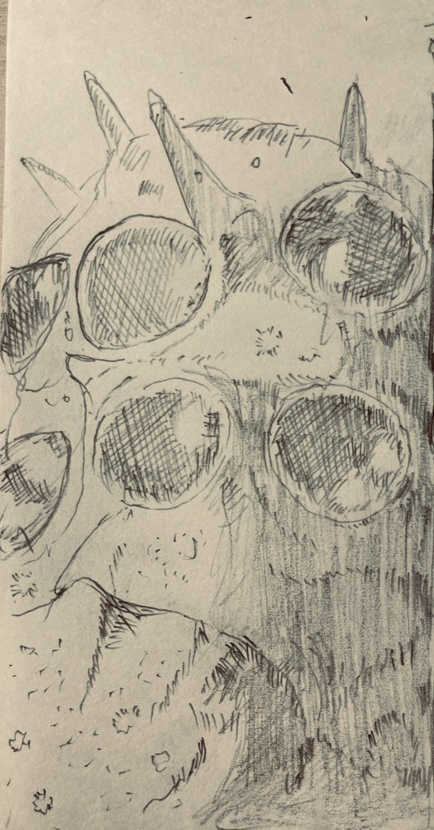 風の谷のナウシカより 王蟲の一部。
できる限り線で立体感を出す練習。
にしてもすごいデザインだなぁ。
#コルクラボマンガ専科
#アナログ画