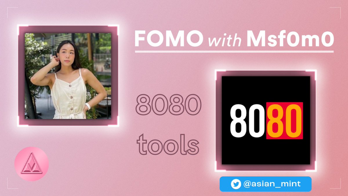 ππ (@am_n3twork) on Twitter photo On another edition of FOMO with <a href="/MsF0m0/">Boquet π₯¨π₯π₯―</a>, weβll be chatting with the <a href="/8080tools/">8080 Tools</a> team. Join us as we learn more about their next-generation NFT infrastructure platform.
Tune in tomorrow at 9:00 p.m. GMT+8 only on our Twitter Spaces!
x.com/i/spaces/1eaKbβ¦ On another edition of FOMO with <a href="/MsF0m0/">Boquet π₯¨π₯π₯―</a>, weβll be chatting with the <a href="/8080tools/">8080 Tools</a> team. Join us as we learn more about their next-generation NFT infrastructure platform.
Tune in tomorrow at 9:00 p.m. GMT+8 only on our Twitter Spaces!
x.com/i/spaces/1eaKbβ¦