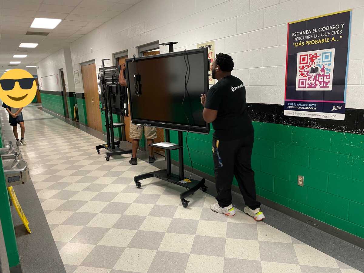 westcaryimps's tweet photo. The Promethean Panels are being delivered to classrooms!! @wcpssdll #fromhereanythingispossible https://t.co/WYMn7mbiCT