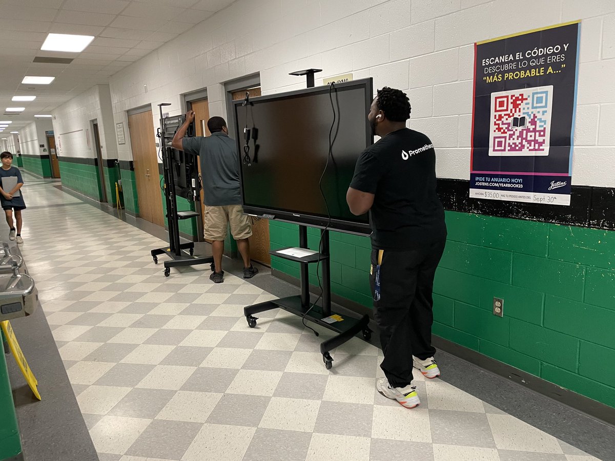 westcaryimps's tweet photo. The Promethean Panels are being delivered to classrooms!! @wcpssdll #fromhereanythingispossible https://t.co/WYMn7mbiCT
