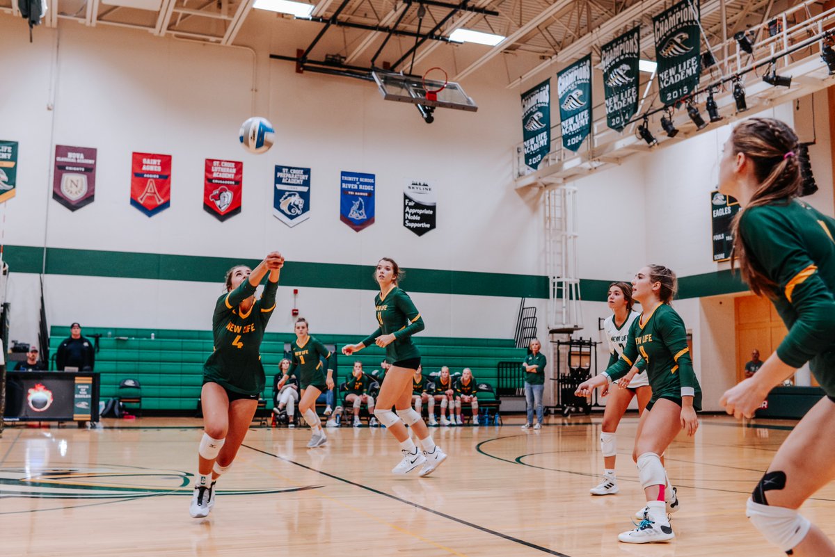 Come support NLA Volleyball in Wetsel Court! 🦅 
Your New Life Eagles take on St. Croix Prep – the theme is preppy 😉 

🏐 C Team plays at 4:15 PM
🏐 JV Team plays at 5:30 PM
🏐 Varsity Team plays at 7:00 PM

See you there!

#WeAreNLA #GoEagles