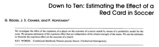Hop__Com's tweet image. Grappig! Kreeg e-mail van gymnasiumscholier die ‘t artikel uit 1994 (!) zoekt over ‘t effect v.d. rode kaart op de uitslag bij voetbalwedstrijden waar ik destijds als 3e auteur naast 2 ultra knappe koppen ‘n mini bijdrage aan leverde. Succes met lezen! 😉bit.ly/3qEcNeg