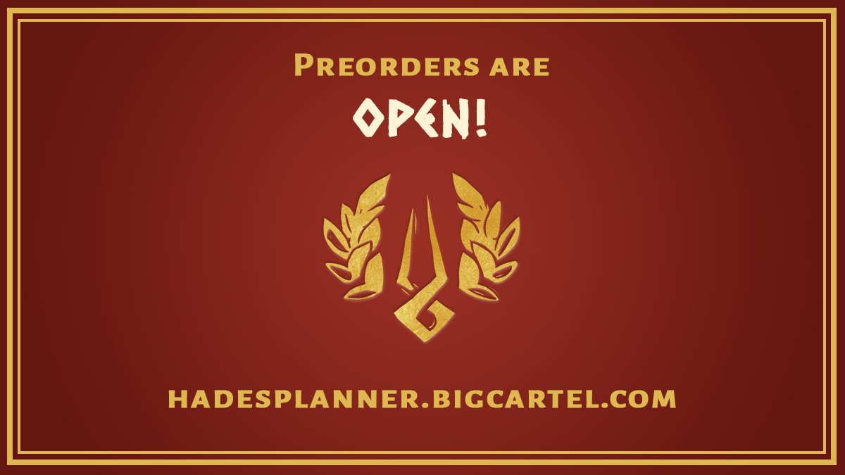 LifebloodHades's tweet photo. [RT=❤️‍🔥]
Preorders for the Hades Planner are LIVE! Check us out and grab a copy of our limited run perpetual style Hades Planner before preorders close on October 16 @ 3CDT. Use the link below!  

🩸 https://t.co/4DELVhsJ5P 🩸

#HadesGame #HadesFanArt https://t.co/uEHHZDJPAX