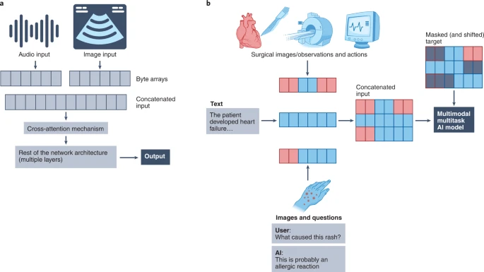 pranavrajpurkar's tweet photo. Delighted to share our @NatureMedicine review on multimodal biomedical AI!

We cover personalized medicine, digital clinical trials, remote monitoring, pandemic surveillance, digital twin technology &amp; health assistants.

With @EricTopol @jn_acosta
https://t.co/I8AEvzTbVk https://t.co/bt818GLMAT