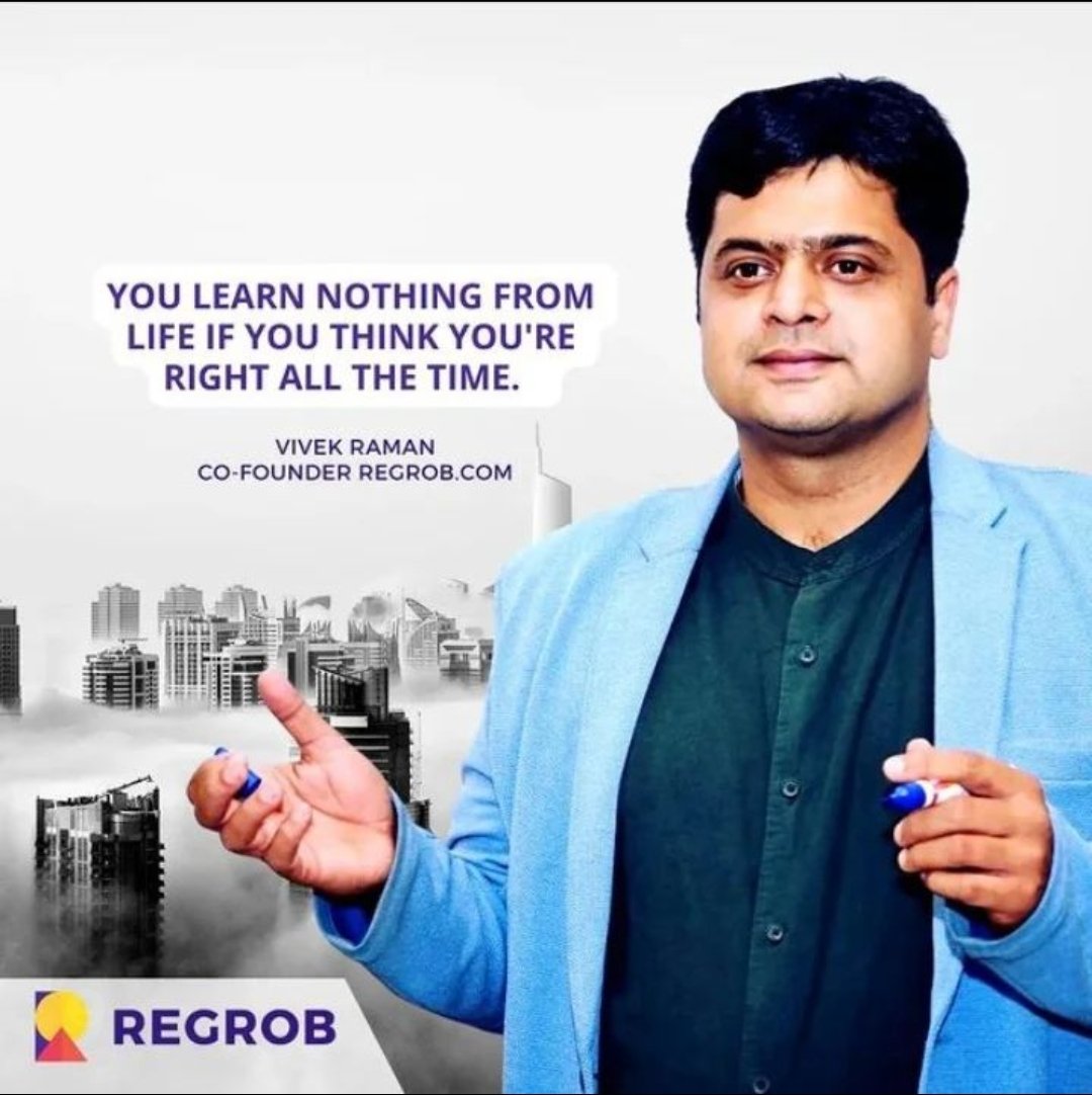 regrb_entrprnrs's tweet photo. You learn nothing from life if you think you're right all the time.
#Regrob
#realestate https://t.co/6exDJjzRTh