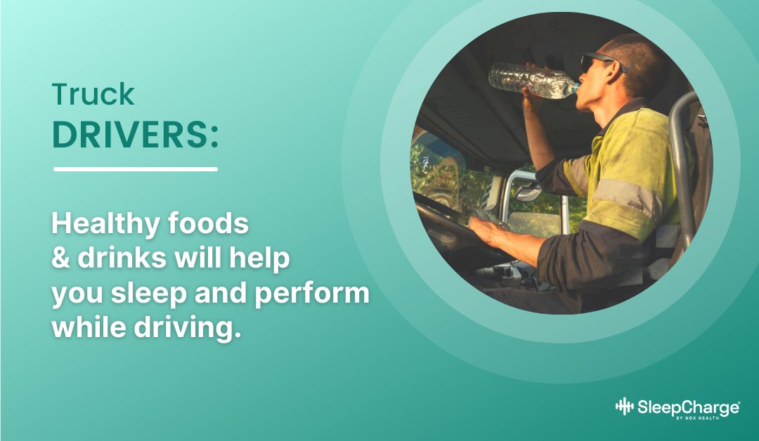 SleepCharge's tweet photo. Sufficient #sleep is critical to maintaining a healthy &amp; #safe lifestyle as a #truck #driver. Next time you stop at a rest area for a quick snack, try choosing lighter foods and hydrating drinks that will help you feel better &amp; sleep better. Learn more: https://t.co/du3DP9BPCG https://t.co/uOsiFyLgNc