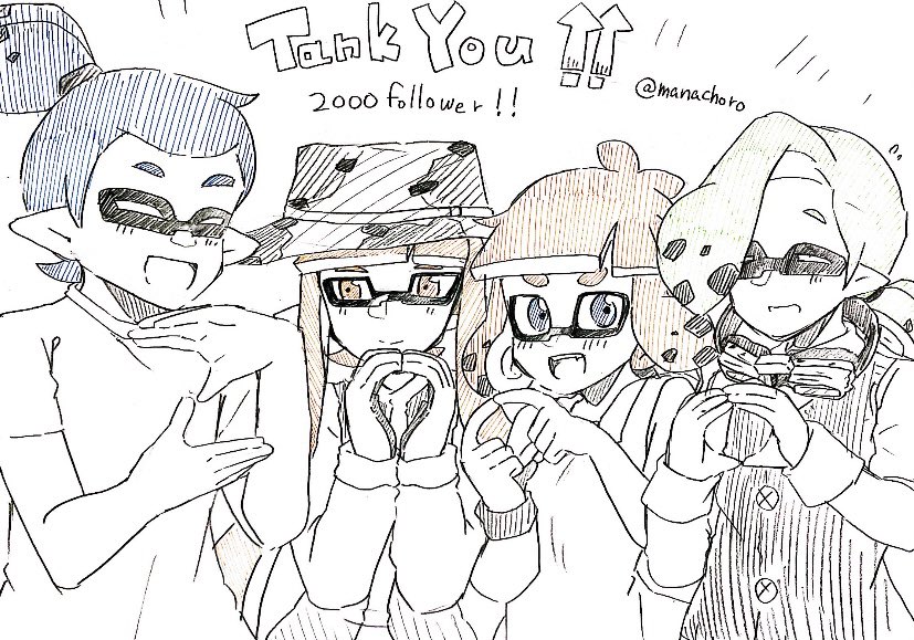 2000フォロワーさんありがとうございます🧡💙🧡💚 