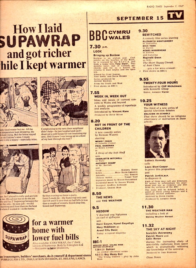 Graeme Wood on Twitter "TV📺15/9/67 BBC1 4.55Whistle Stop 5.40Junior
