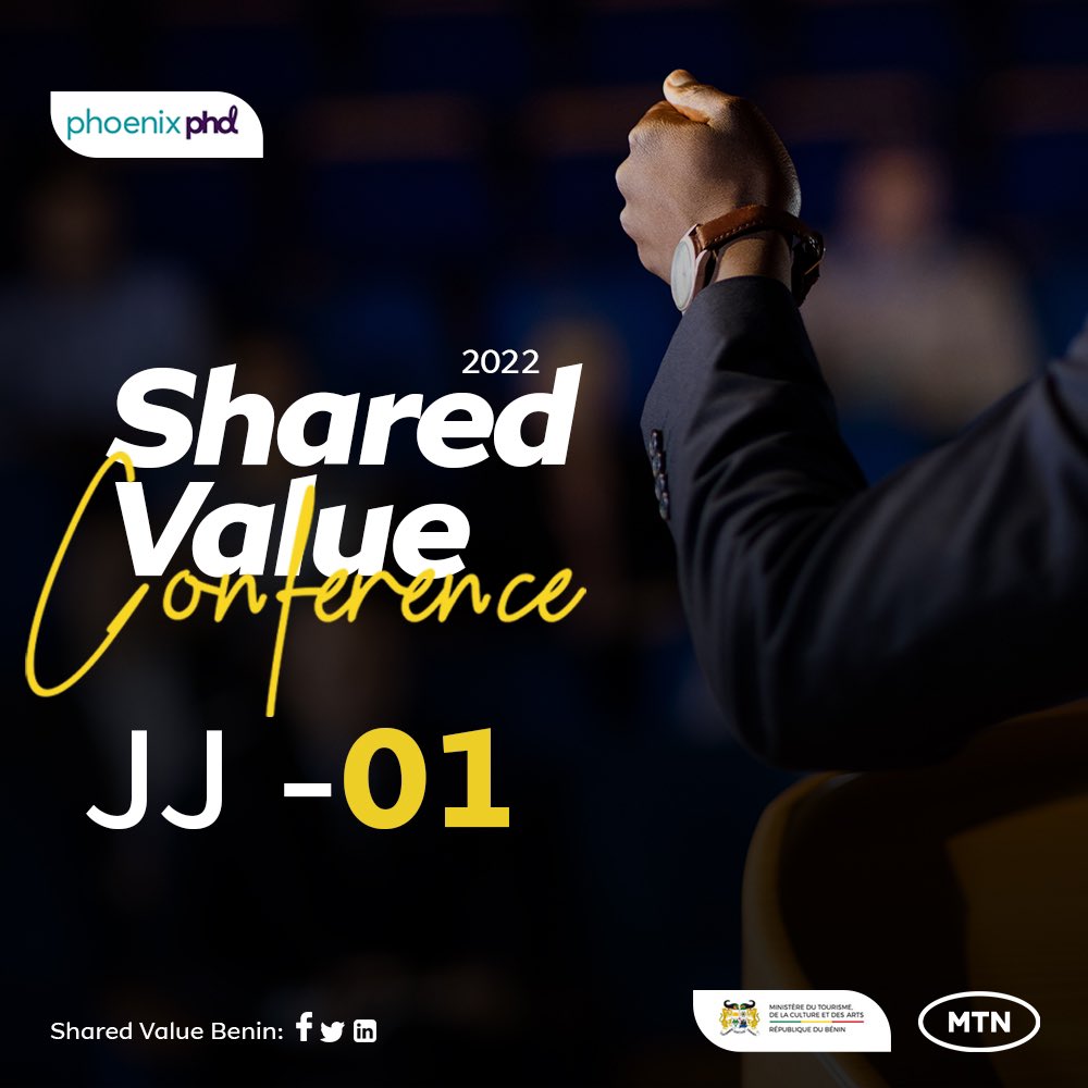 JJ - 01 ‼️

Rendez-vous demain pour la toute première édition du Shared Value Conference au Bénin. 🇧🇯