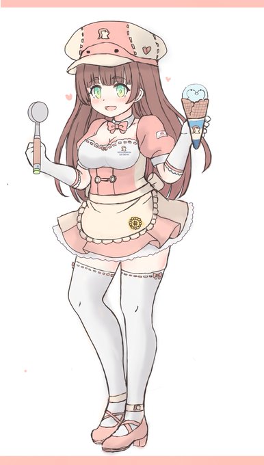 【リヴェルザイン今夜の進捗】
アルマ行きつけのアイス屋さん、ロイヤルペンギン・アイスクリームの店長ことウェンディです(*'▽`*)ノ🍨🐧
以前よりも少しきれいに仕上がりました…差分を抜けばもうすぐ完成です!あと、このタイミングで歯が痛くなってしまいました…しみる…💦 