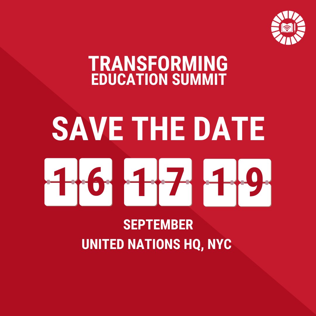 #TransformingEducation Summit calls for renewed commitments & action to achieve #SDG4 @unfpa_eval supports this vision through continuous investments in building & advocating for youth skills in evaluation Find out more: eval4action.org/youth-in-evalu… #Eval4Action #UNGA #UN77