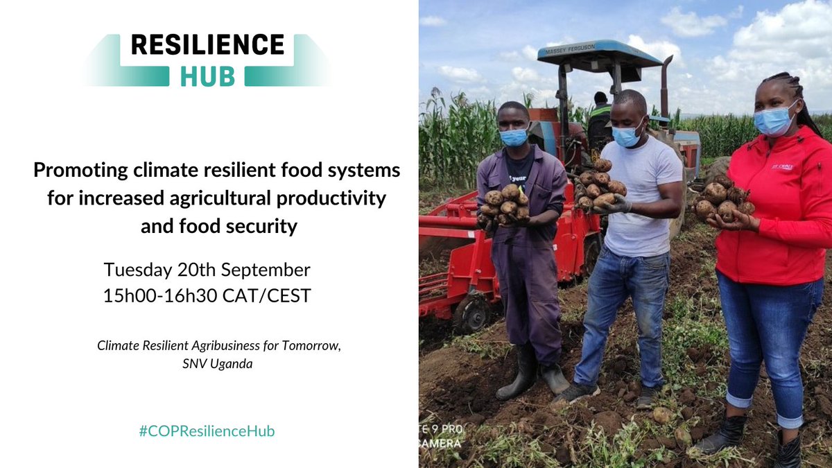 Climate and Development Knowledge Network (@cdknetwork) on Twitter photo 19-22 Sep | #COP27 Africa Regional Resilience Hub
🗓️Tue 20 Sep
🕐15.00 CAT/CEST
<a href="/crafteastafrica/">CRAFT East Africa</a> will share climate adaptation pathways and service delivery models for a climate-resilient food system.
Register for the Africa Hub to join the session: bit.ly/3qjyhwG 19-22 Sep | #COP27 Africa Regional Resilience Hub
🗓️Tue 20 Sep
🕐15.00 CAT/CEST
<a href="/crafteastafrica/">CRAFT East Africa</a> will share climate adaptation pathways and service delivery models for a climate-resilient food system.
Register for the Africa Hub to join the session: bit.ly/3qjyhwG