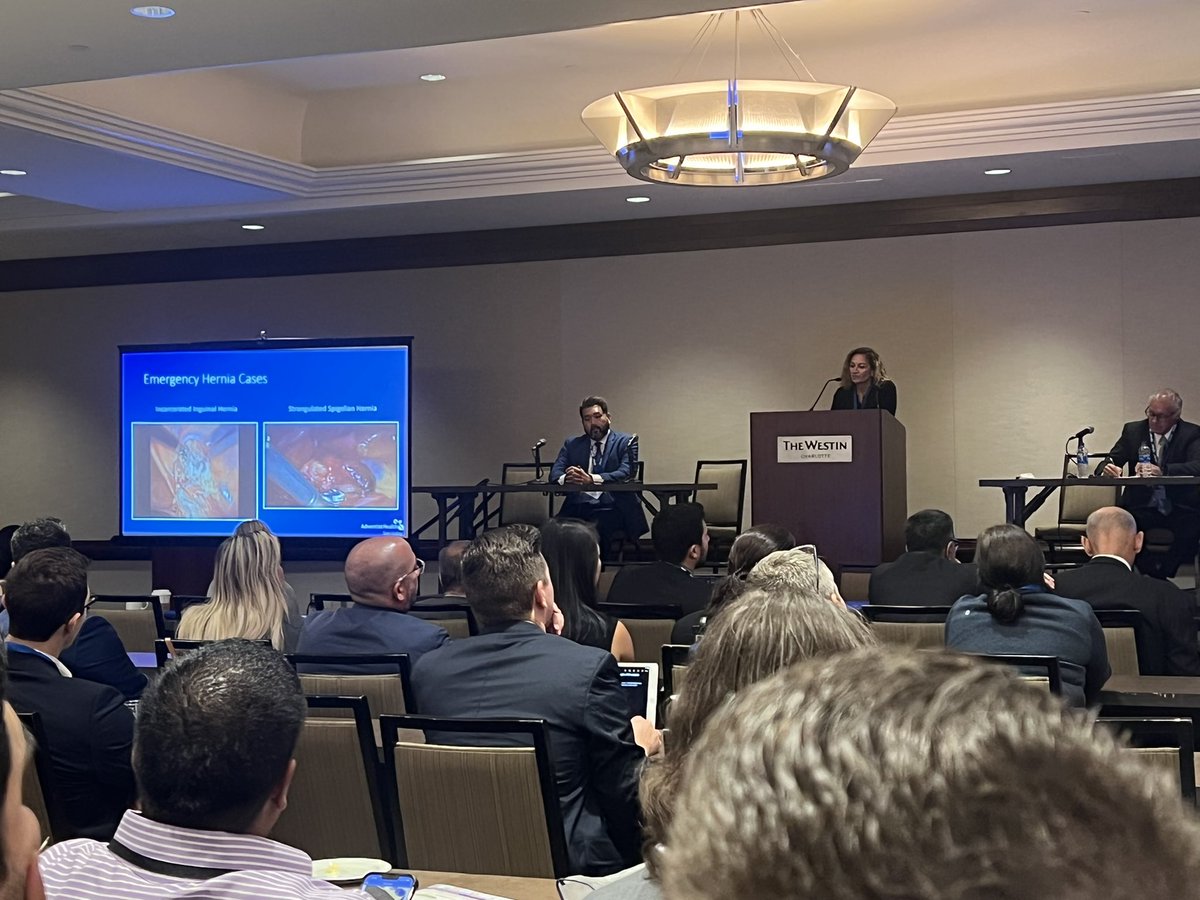 AndreaPakula's tweet photo. Packed room at the Hernia On Call session at #AHS22. Great talks on emergency hernia repair techniques and when not to burn bridges! https://t.co/dtzeMvuWb6