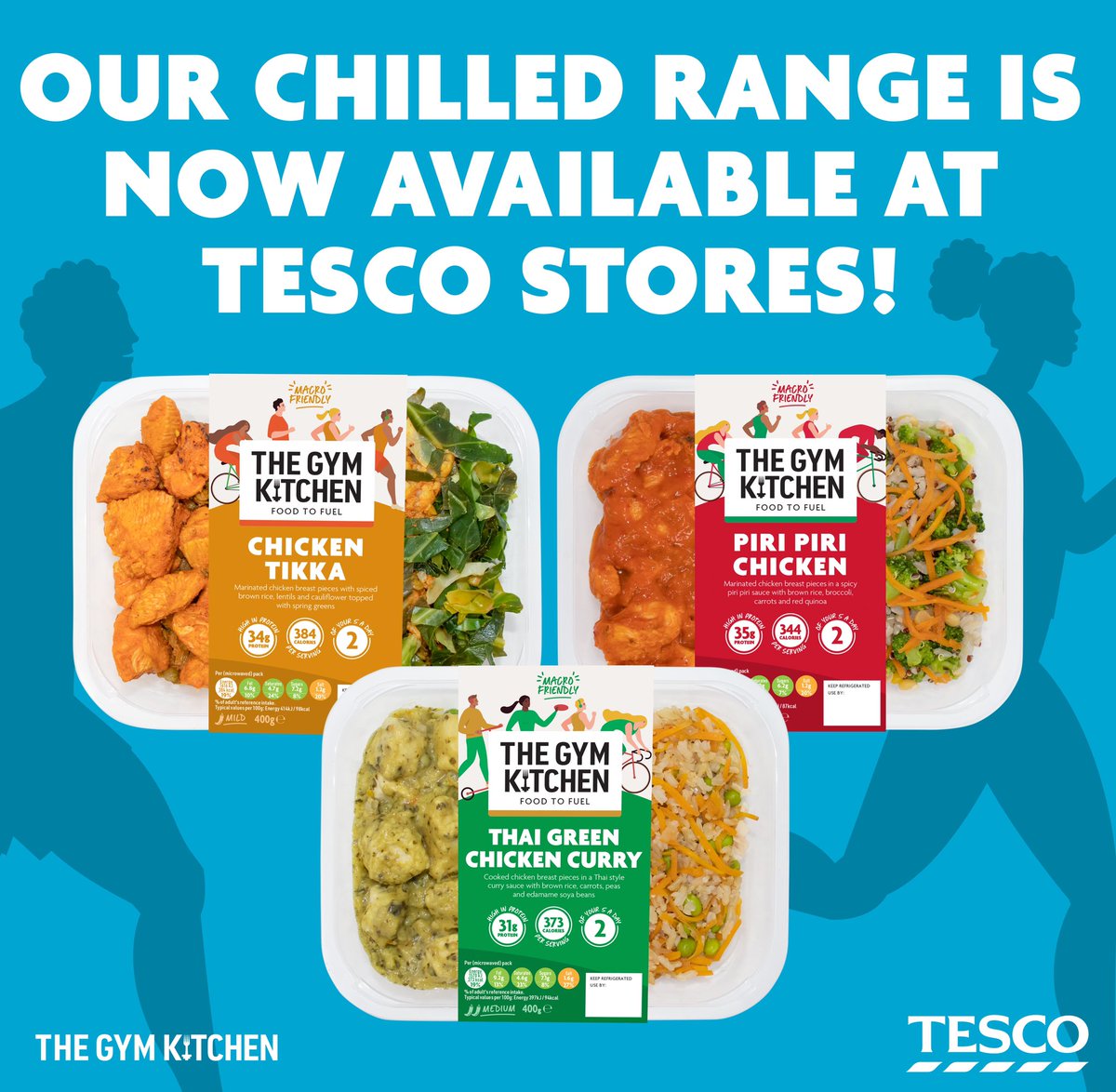 thegymkitchen's tweet photo. EXCITING NEWS, this week our chilled range goes on sale in Tesco stores nationwide 🥳

We are on a mission to make your lives easier and healthier.

You can choose from:

✅ Chicken Tikka
✅ Thai Green Curry
✅ Piri Piri Chicken 

You can thank us later 😉 https://t.co/EzorzPdpul