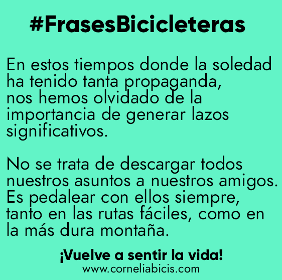 CorneliaBicis's tweet photo. #FrasesBicicleteras de Cornelia
Te compartimos estas sabias palabras para que el amor y la amistad en bici sean parte de tu vida.
Comparte con tus panas y con tu amorcito. 
#amoryamistad https://t.co/kby4dsWKM3