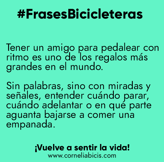 CorneliaBicis's tweet photo. #FrasesBicicleteras de Cornelia
Te compartimos estas sabias palabras para que el amor y la amistad en bici sean parte de tu vida.
Comparte con tus panas y con tu amorcito. 
#amoryamistad https://t.co/kby4dsWKM3