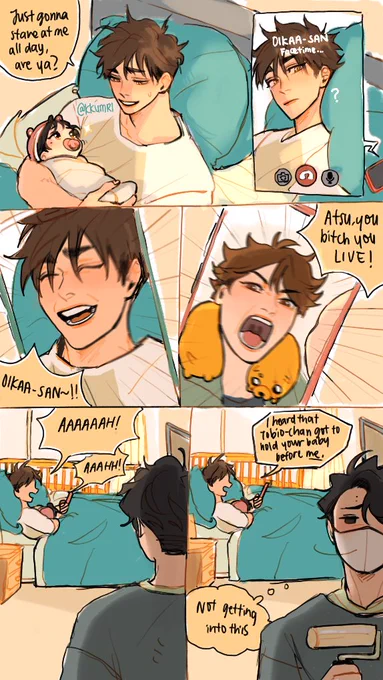 nao's birth pt 8 🍼: besties at first sight
#sakuatsu #haikyuu #naoyukimiya #iwaoi 