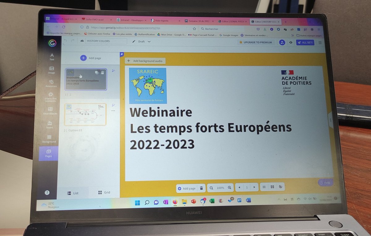 Vous souhaitez programmer un événement européen dans votre établissement cette année ?
👉 Participez au webinaire SRAREIC Poitiers "Les temps forts européens" le 19/09 à 15h !
🔗visio-agents.education.fr/meeting/signin…