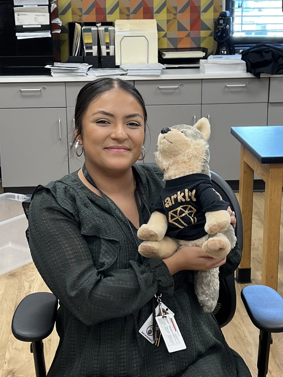 It was time to pass on the West Oak Wolf. I am so fortunate to work with such an amazing administrative assistant who goes above and beyond on a daily basis! Congratulations Angie! <a href="/mr_pedersenwoms/">Brandon Pedersen</a> <a href="/DLDistrict76/">Diamond Lake District 76</a>
