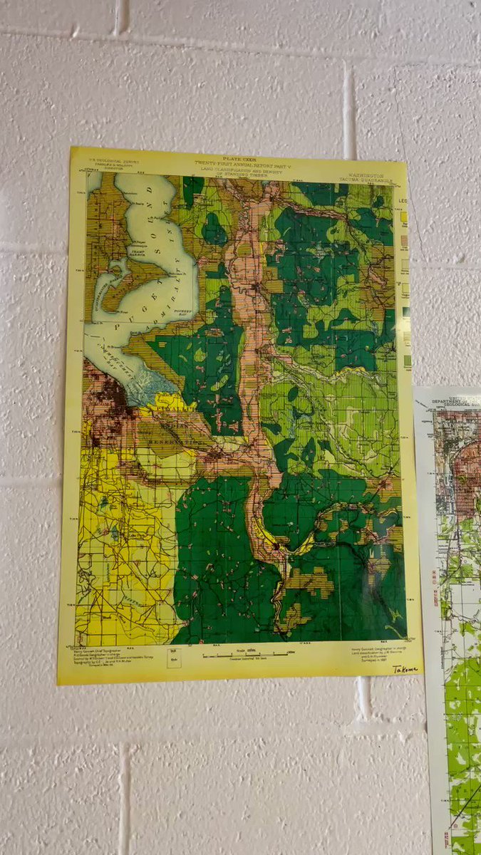 PlanItGeo2012's tweet photo. Closeup View. Tacoma posters from @USGS articles from @PlanItGeo2012 redlining map from #mappinginequality from @urichmond https://t.co/8dBKo9LFsO https://t.co/0mLbUMFovP