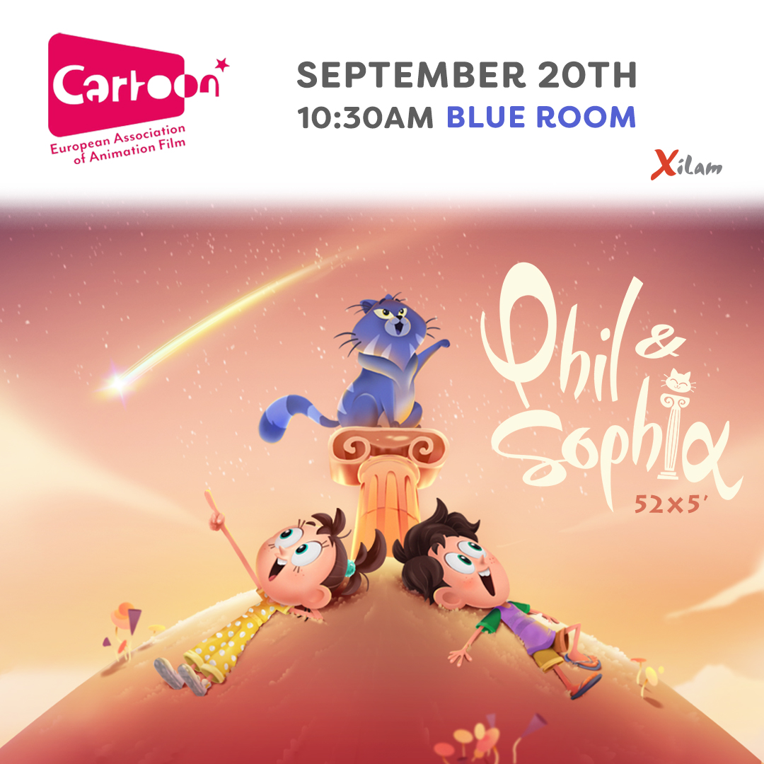 So thrilled to pitch our new project « Phil &amp; Sophia » at @CARTOON_media! See you on #Tuesday 20th at 10:30am in the Blue Room.
cartoon-media.eu/forum/discover…