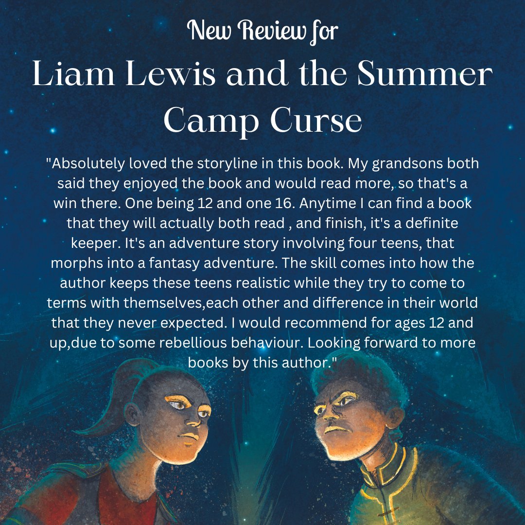 Great new review for Liam Lewis and the Summer Camp Curse. #middlegradebooks #middlegradefantasy #amreading #amreadingfantasy #amreadingfantasybooks #summercamp