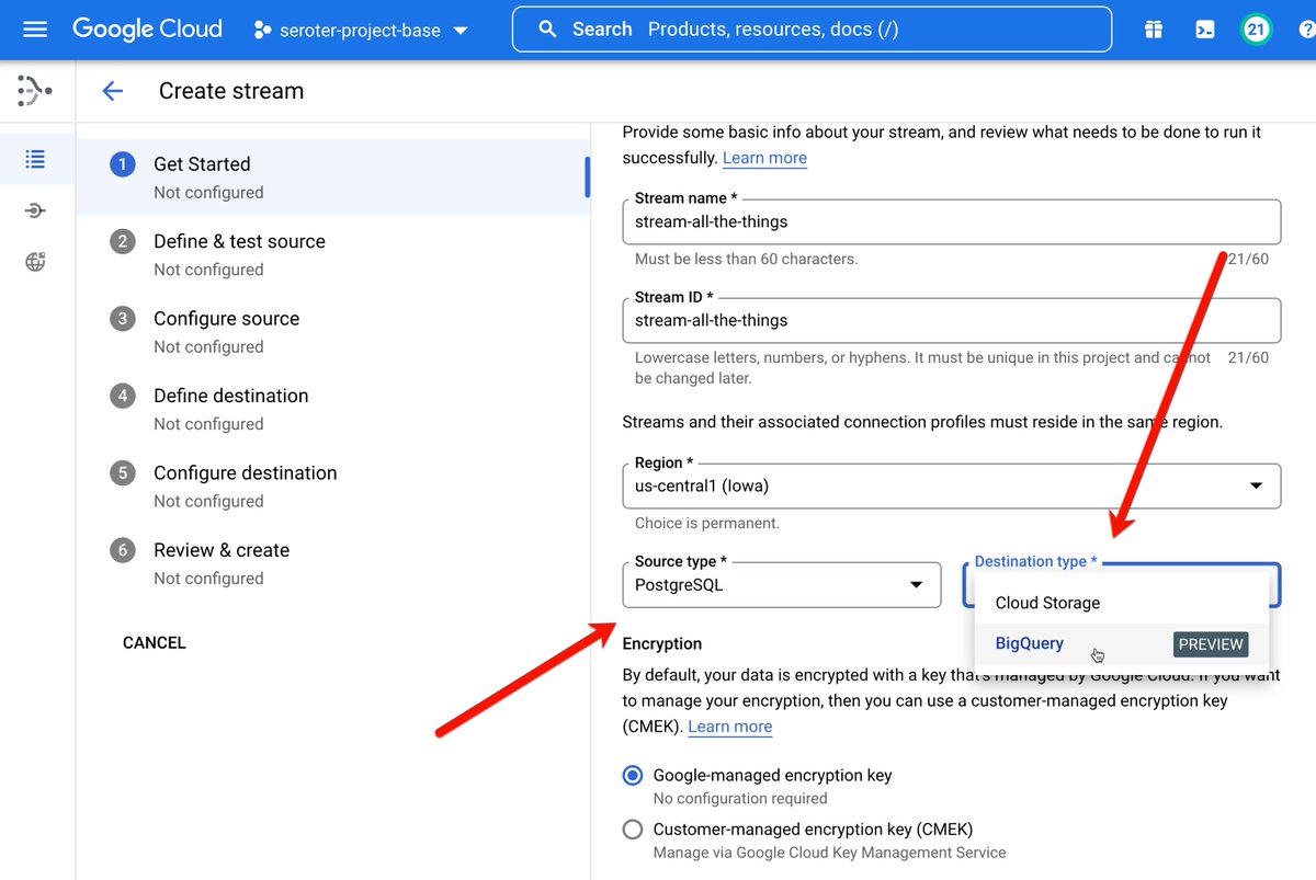 rseroter's tweet photo. The first cloud DB you chose might not be right fit anymore. That's ok.

Today, you can upgrade. Now, try out @googlecloud Spanner for 90 days AT NO COST.

https://t.co/mtlMFaGKaF

And, today you can use Datastream to do change data capture into BigQuery.

https://t.co/CsuC3nJMJV https://t.co/SIvxJGwdm2