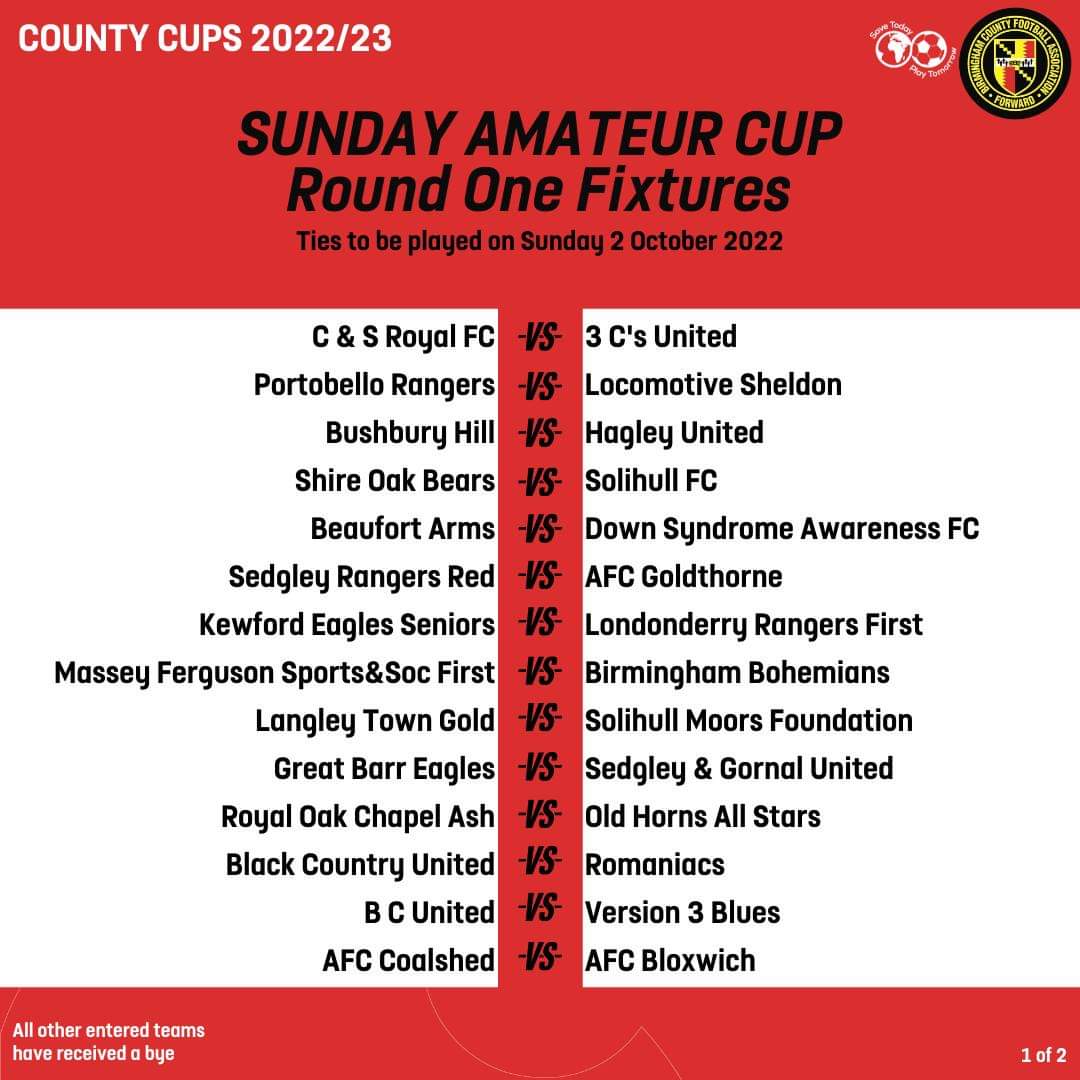 Afc Goldthorne have been drawn away to Sedgley Rangers Red (tag) in the Birmingham County FA (tag) Sunday Amateur Cup - the game will take place on Sunday 2nd October 

#UpTheThornes
#CupRun
<a href="/wlvheating/">WLV Heating Ltd</a>