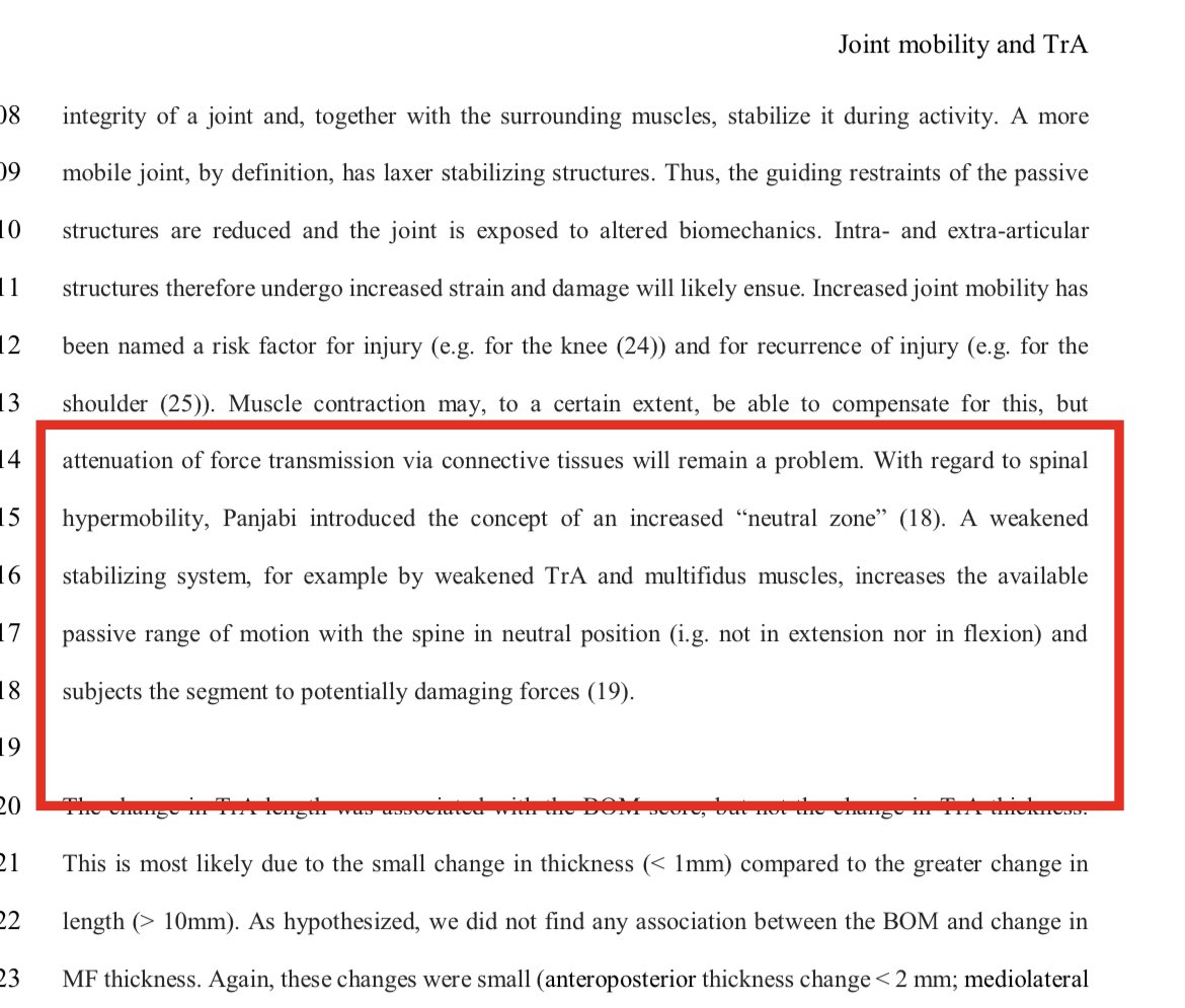 acea_ngel's tweet photo. Interesante reciente paper 🆕 Exceso de ROM, inestabilidad lumbar y descenso en activacion Transverso Abdomen. Muchos de los ejercicios que aún se siguen viendo (incluso en élite) siguen acentuando esa movilidad en una zona que debe ser estable (columna lumbar) … https://t.co/yy9u8BdX6b