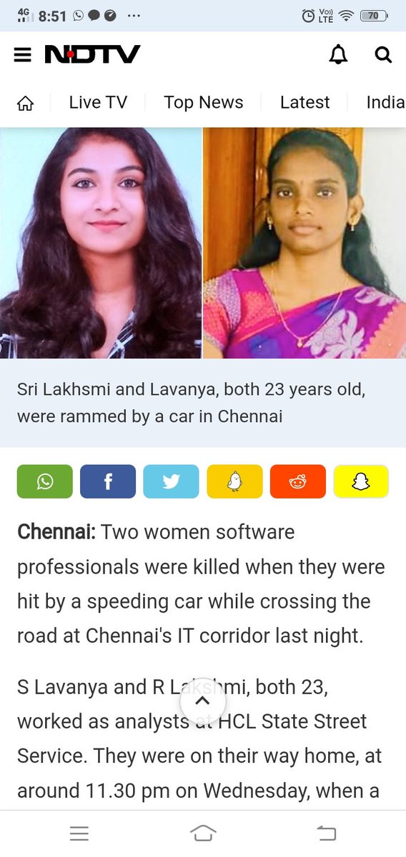PavanjitMane1's tweet image. On engineers day our heartfelt condolences to two bright IT proffessional from Chennai who were hit by speeding car
May their soul rest in peace 🙏

Locals say lack of crossings, footaths,safety measures in ITpark along with over speeding is cause of accident #ITpark #InfraIssues