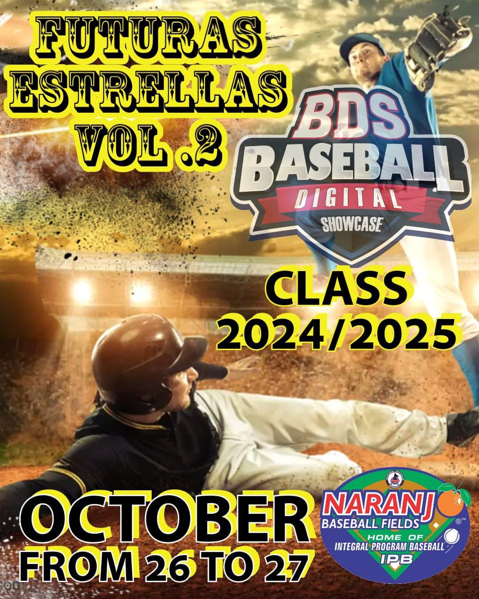 BDSBASEBALL1's tweet photo. Futuras Estrellas Showcase VOL2 

Location: Naranjo Baseball Fields 🇩🇴 https://t.co/RHZxiCjkFR