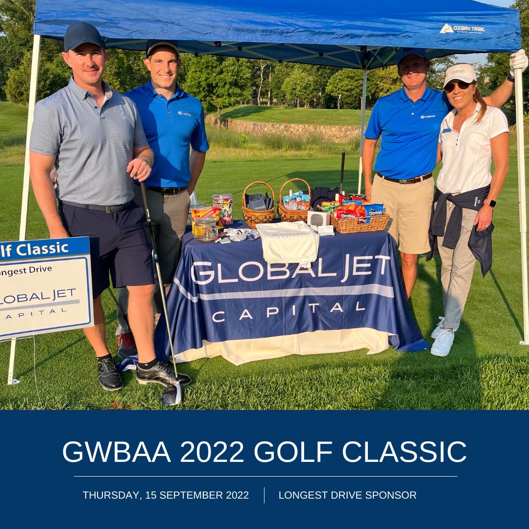 Global Jet Capital is proud to be the “Longest Drive” Sponsor of the 18th annual @GWBAA_DC 2022 Golf Classic, held today at the 1757 Golf Club. GWBAA provides opportunities for ongoing learning and networking with the #bizav community.