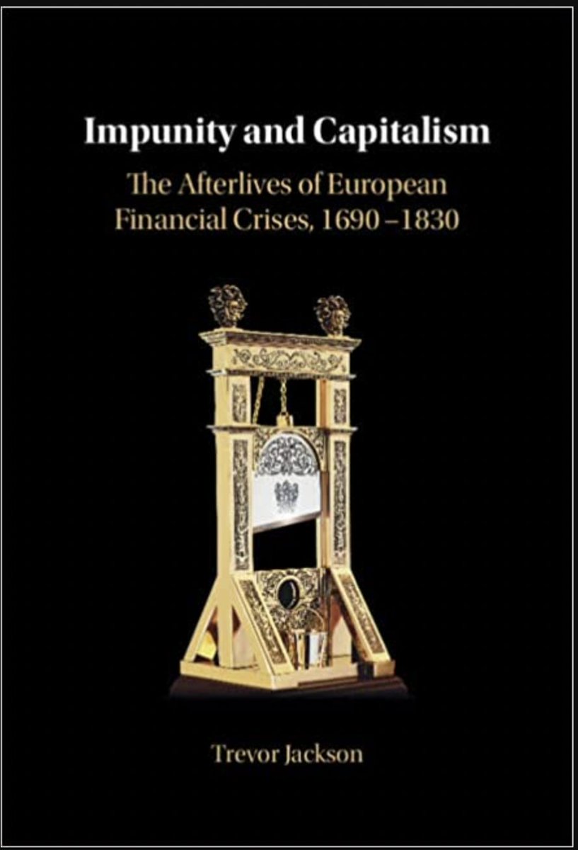 Delighted to see Trevor's extraordinary book, Impunity and Capitalism, with its remarkable cover, published at last! It is a history of capitalism told via who was and who wasn't immune from prosecution after financial crises. At first it was no-one, then it was everyone.