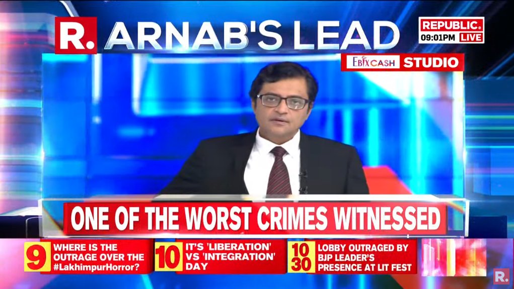 Spine-chilling rape &amp; murder of minor girls in Lakhimpur. This monstrosity cannot be sidelined. Join The Debate with Arnab on the #LakhimpurHorror here - youtube.com/watch?v=Ff4jVX…
