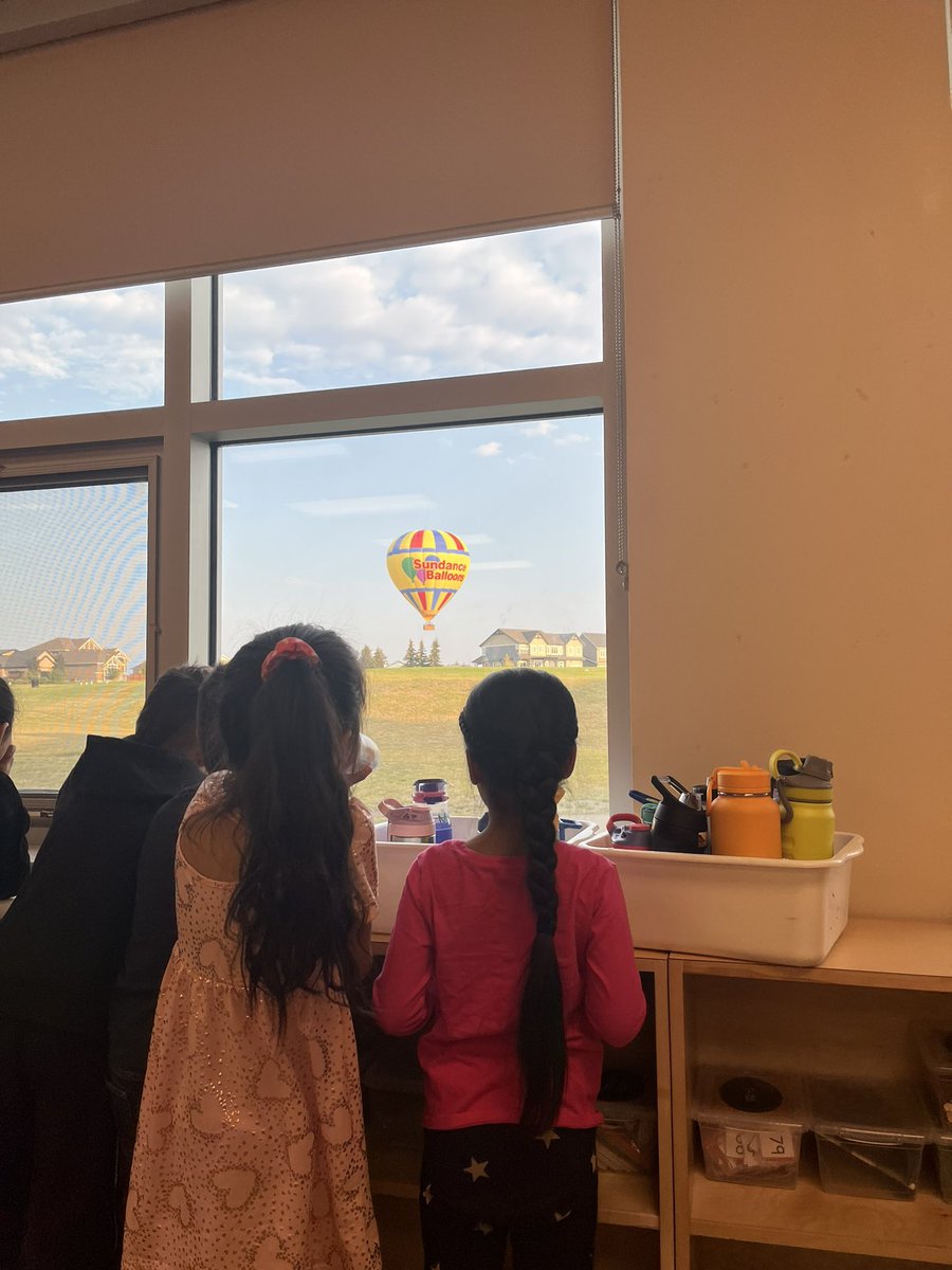 Excitement is on another level when you can see a hot air balloon from your classroom window <a href="/EastLakeRVS/">East Lake School</a>