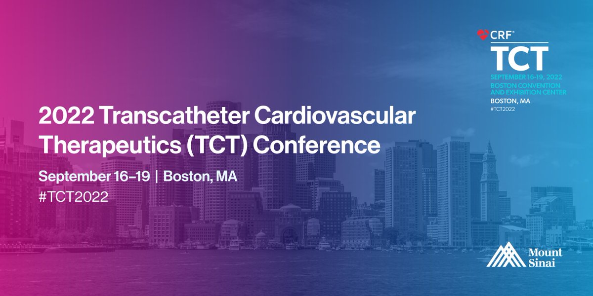 Our world-renowned physicians will present their research at this year's Transcatheter Cardiovascular Therapeutics Conference (TCT 2022). Learn more: mshs.co/3DoxGBK #TCT2022 #CardioTwitter @IcahnMountSinai @Drroxmehran @crfheart @TCTConference