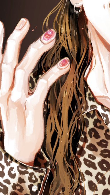 「brown hair leopard print」 illustration images(Latest)